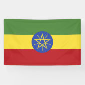 Ethiopische vlag spandoek (Horizontaal)