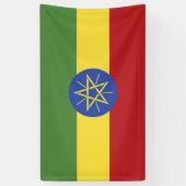Ethiopische vlag spandoek (Verticaal)