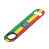 Ethiopische vlag speed flessenopener (Voorkant Gekanteld)