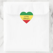 Ethiopische vlag sticker met Amhaarse print (Tas)