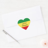 Ethiopische vlag sticker met Amhaarse print (Envelop)