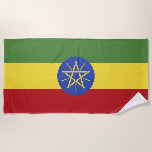 Ethiopische vlag strandlaken (Voorkant)