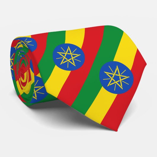 Ethiopische vlag stropdas (Opgerold)