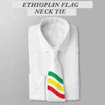 Ethiopische vlag Stropdas<br><div class="desc">Een stropdas met Ethiopische vlagkleuren in golvende strepen. Stijlvol en nieuw ontwerp.</div>