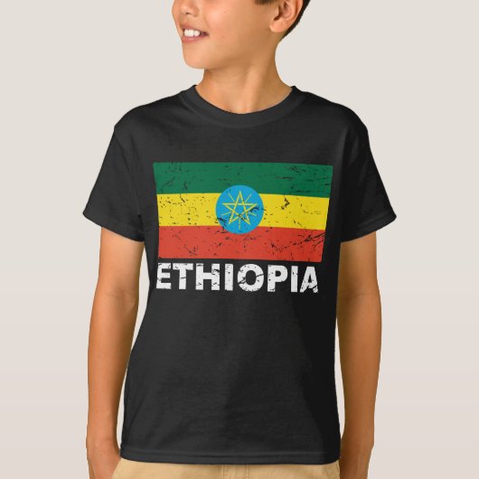Ethiopische  vlag t-shirt (Voorkant)
