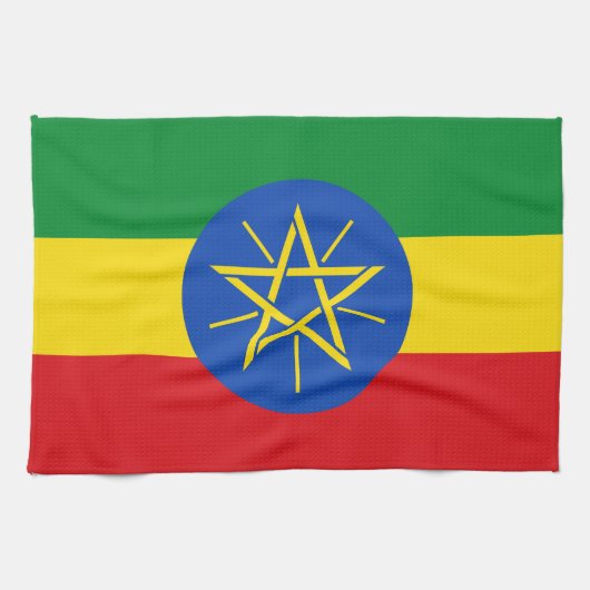 Ethiopische vlag theedoek (Horizontaal)