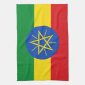 Ethiopische vlag theedoek (Verticaal)