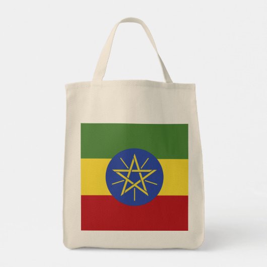 Ethiopische vlag tote bag (Achterkant)