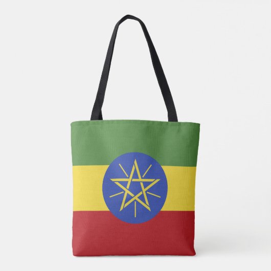 Ethiopische vlag tote bag (Achterkant)