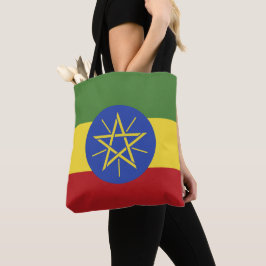Ethiopische vlag tote bag