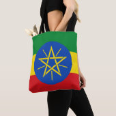 Ethiopische vlag tote bag (Dichtbij)