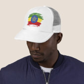 Ethiopische vlag trucker pet (In situ)