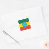 Ethiopische vlag vierkante sticker (Envelop)