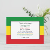 Ethiopische vlag, vlag van Ethiopië bruiloft Kaart (Staand voorkant)