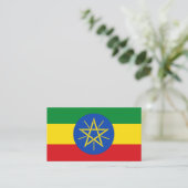 Ethiopische vlag, vlag van Ethiopië Visitekaartje (Staand voorkant)