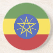 Ethiopische vlag zandsteen onderzetter (Voorkant)