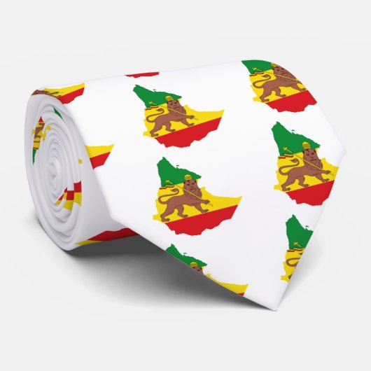 Ethiopische vlaggen per lijn 👍 😂 👌 stropdas (Opgerold)