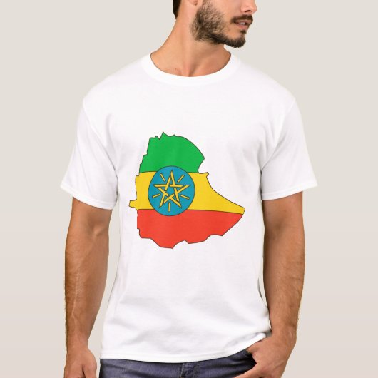 Ethiopische vlagkaart t-shirt (Voorkant)
