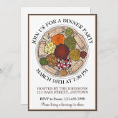 Ethiopische voedselzuiger Injera Dinner Party Kaart (Voorkant / Achterkant)