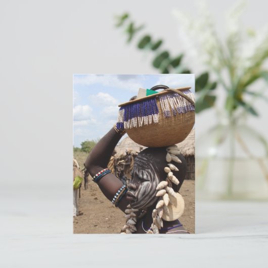 Ethiopische vrouw 6 briefkaart (Staand voorkant)