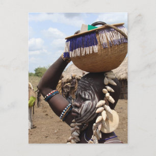 Ethiopische vrouw 6 briefkaart