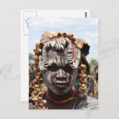 Ethiopische vrouw briefkaart (Voorkant / Achterkant)