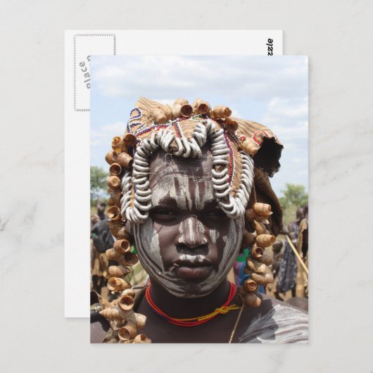 Ethiopische vrouw briefkaart (Voorkant / Achterkant)