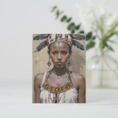 Ethiopische vrouw C Feestdagenkaart (Staand voorkant)