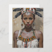 Ethiopische vrouw C Feestdagenkaart (Voorkant / Achterkant)