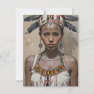 Ethiopische vrouw C Feestdagenkaart