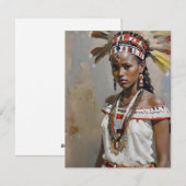 Ethiopische vrouw D Feestdagenkaart (Voorkant / Achterkant)