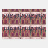 Ethiopische zwarte Madonna en kind met heiligen Inpakpapier Vel (Voorkant 2)