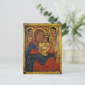 Ethiopische zwarte Madonna met Christus Kind Briefkaart (Staand voorkant)