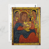 Ethiopische zwarte Madonna met Christus Kind Briefkaart (Voorkant / Achterkant)