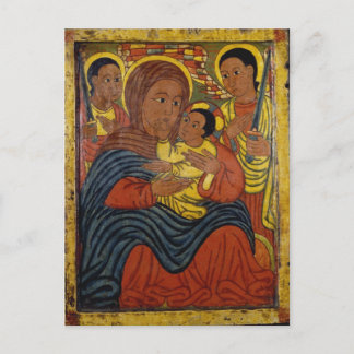 Ethiopische zwarte Madonna met Christus Kind Briefkaart