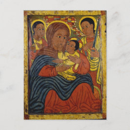 Ethiopische zwarte Madonna met Christus Kind Briefkaart