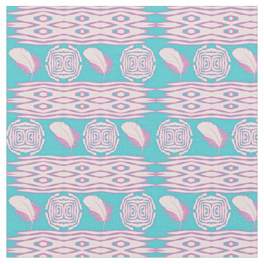 ethisch veren-patroon in boho-stijl stof (Close Up)