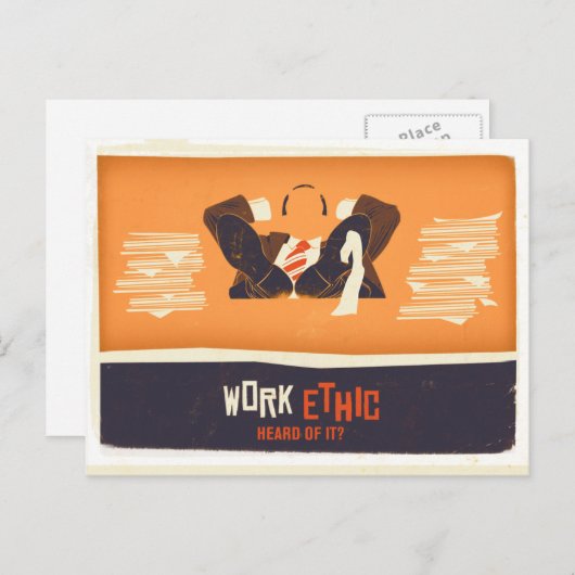 Ethisch werk briefkaart (Voorkant / Achterkant)