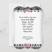 Ethische baby shower baby meisje roze zwart wit ka kaart (Achterkant)
