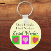 Ethische beginselen van de sociale werker sleutelhanger (Voorkant)
