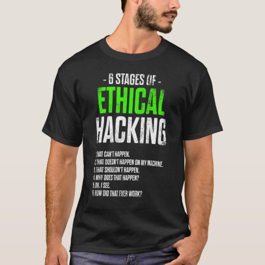 Ethische hacker Cybersecurity IT Pen tester T-shirt (Voorkant)