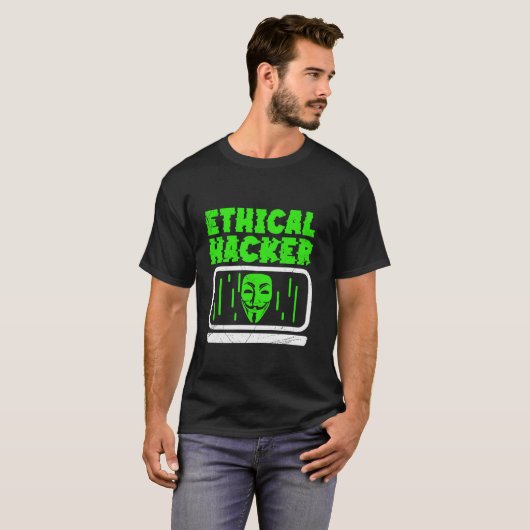 Ethische Hacker Hacking Computer IT Hacker T-shirt (Voorkant volledig)