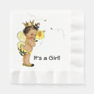 Ethische meisje Bumble Bee Baby Shower Servet