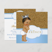 Ethische Prince Baby Shower Kaart (Voorkant / Achterkant)