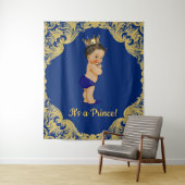 Ethische prins baby shower achtergrond wandkleed (In situ)