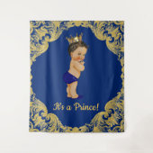 Ethische prins baby shower achtergrond wandkleed (Voorkant)