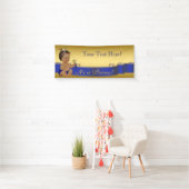 Ethische prins baby shower spandoek (Insitu)