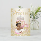 Ethische Prinses Baby Shower Uitnodigingen (Staand voorkant)