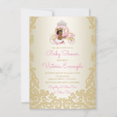 Ethische Prinses Baby Shower Uitnodigingen (Achterkant)