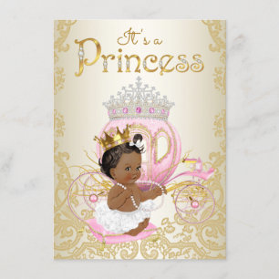 Ethische Prinses Baby Shower Uitnodigingen